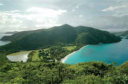 Guana Island from above - Click to enlarge