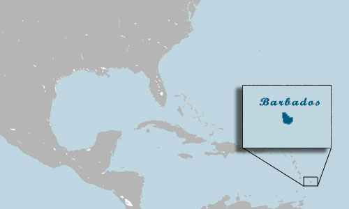 Barbados Location Map - Click for close-up of Barbados.